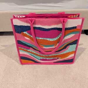 Vibrant Pink and Multicolor Tote Bag
